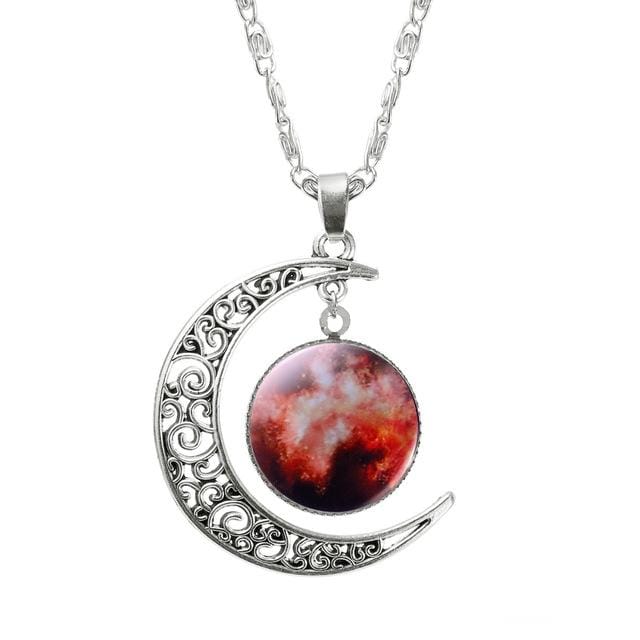 Starry Moon Time Gemstone Necklace Glowing Jewelry (6)