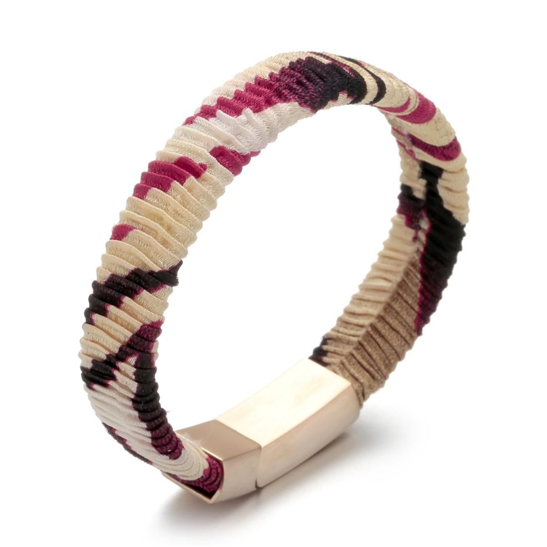 Simple Fashion Jewelry Unisex National Style Fold Leopard Leather Bracelet