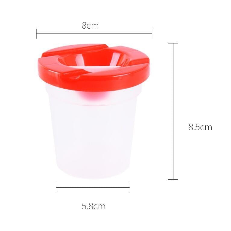 2 PCS Children Creative Painting Wash Pen Paint Cleaning Color Cup Hand-painted Anti-falling Tool Cup, Random Color Delivery