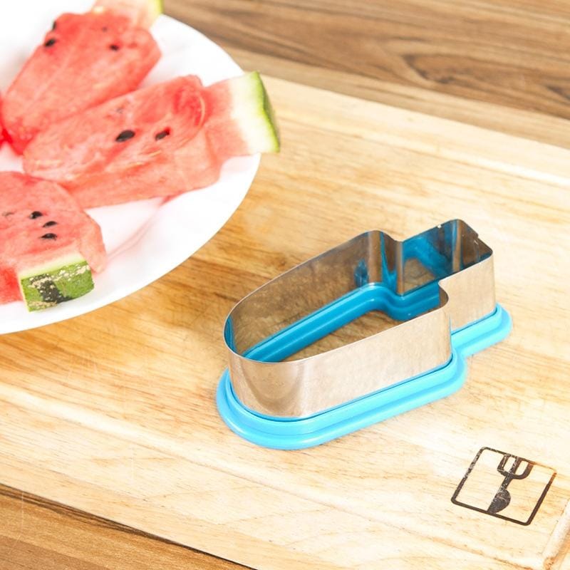 6 PCS Simple Watermelon Dicing Device Popsicle Shape Mold Watermelon Slice Model Random Color Delivery