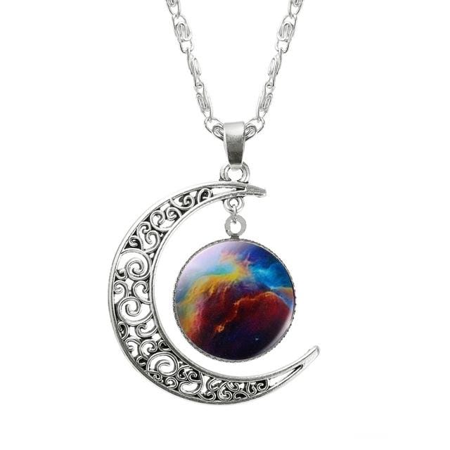 Starry Moon Time Gemstone Necklace Glowing Jewelry (7)