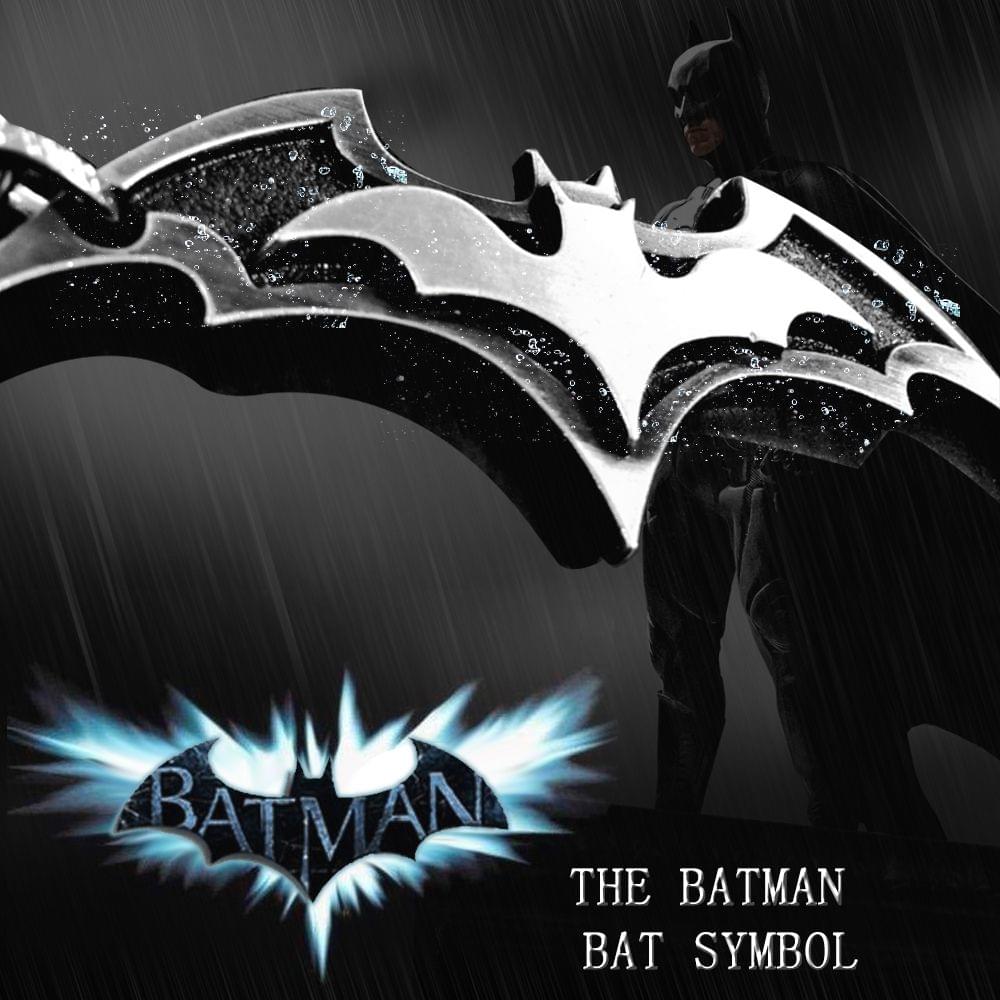 The Batman Key Ring Bat Symbol Metal Key Chain (Black)
