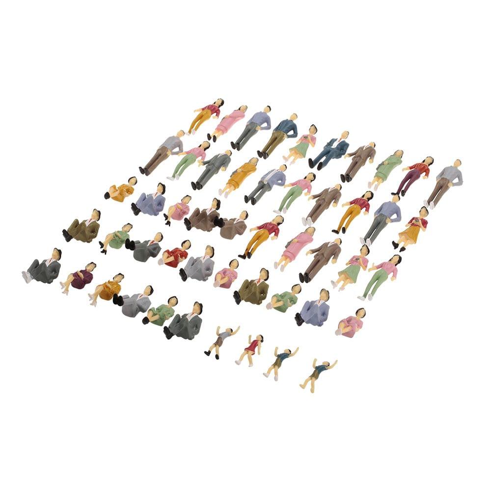 50Pcs 1:30 Scale Painted Model People Train Passengers - type1