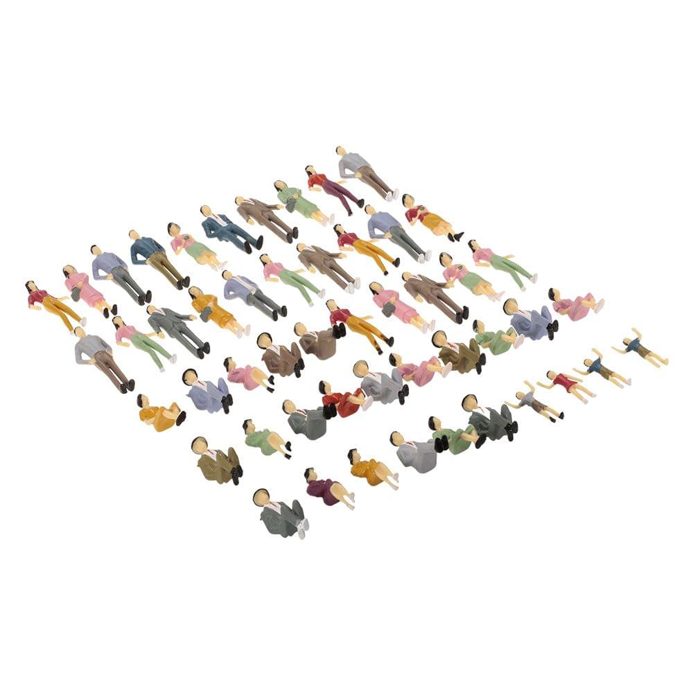 50Pcs 1:30 Scale Painted Model People Train Passengers - type1