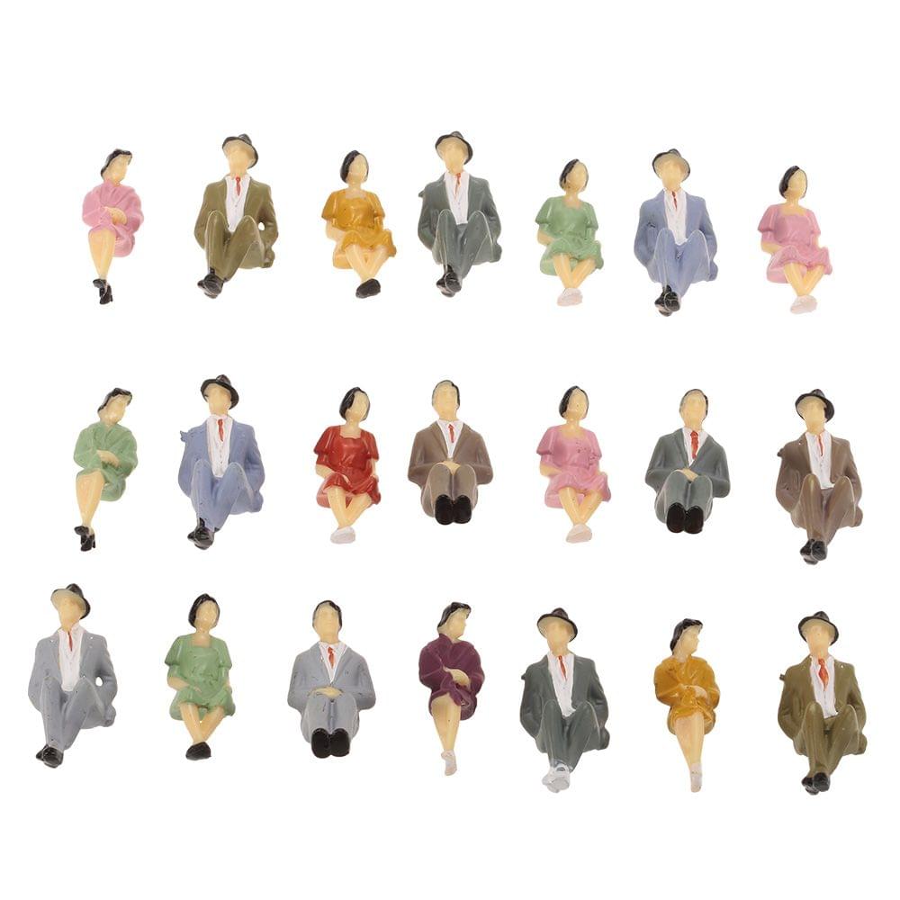 50Pcs 1:30 Scale Painted Model People Train Passengers - type1