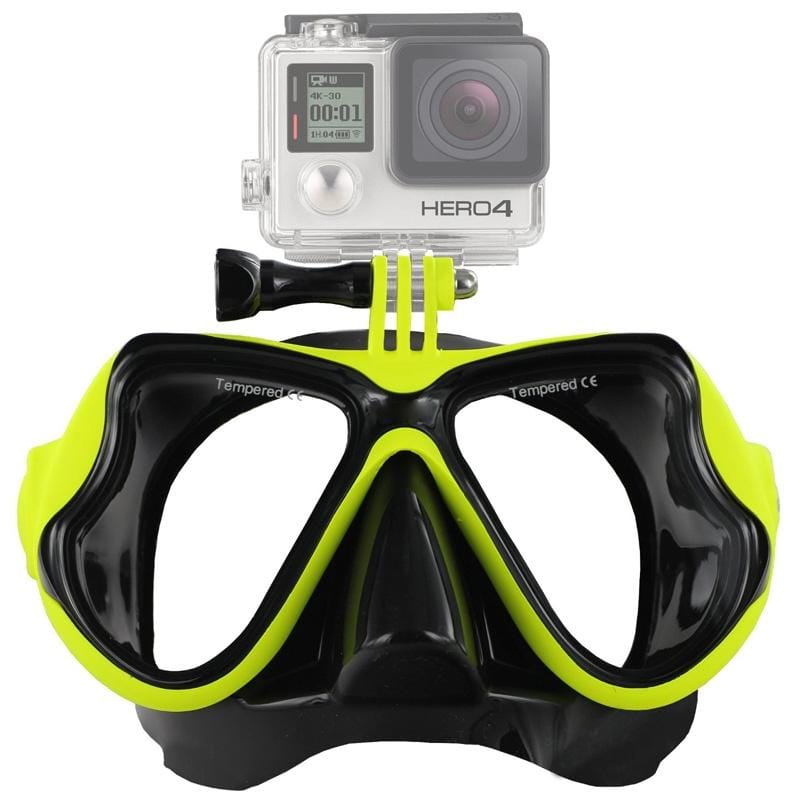 Water Sports Diving Equipment Diving Mask Swimming Glasses for GoPro HERO9 Black / HERO8 Black /7 /6 /5 /5 Session /4 Session /4 /3+ /3 /2 /1, Xiaoyi and Other Action Cameras (Green)