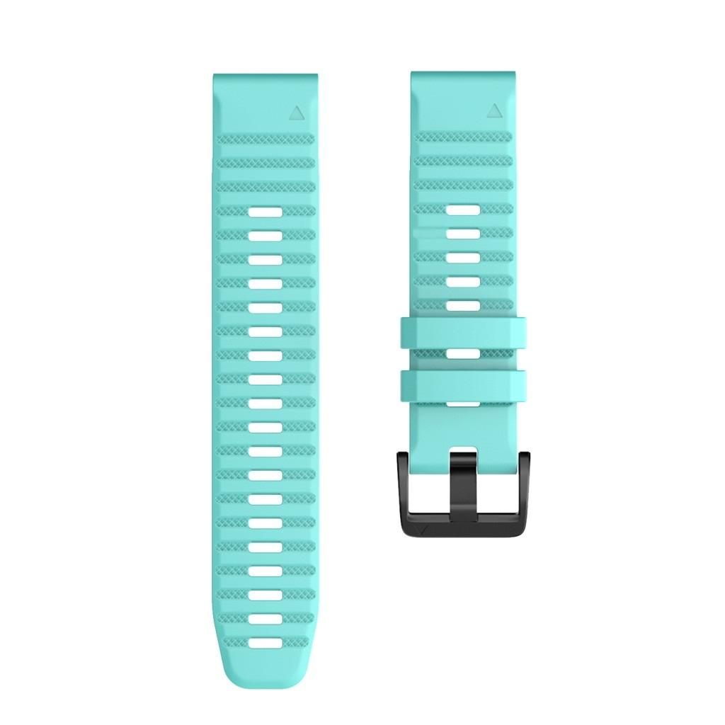 For Garmin Fenix 6X 26mm Smart Watch Quick Release Silicon Wrist Strap Watchband (Teal)