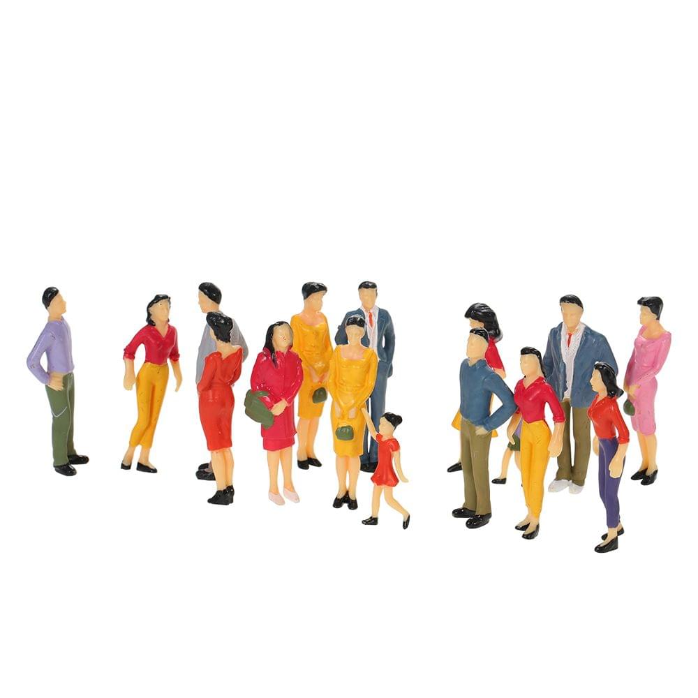 20 Pcs Scale 1:25 Building Layout Mix Painted Model People