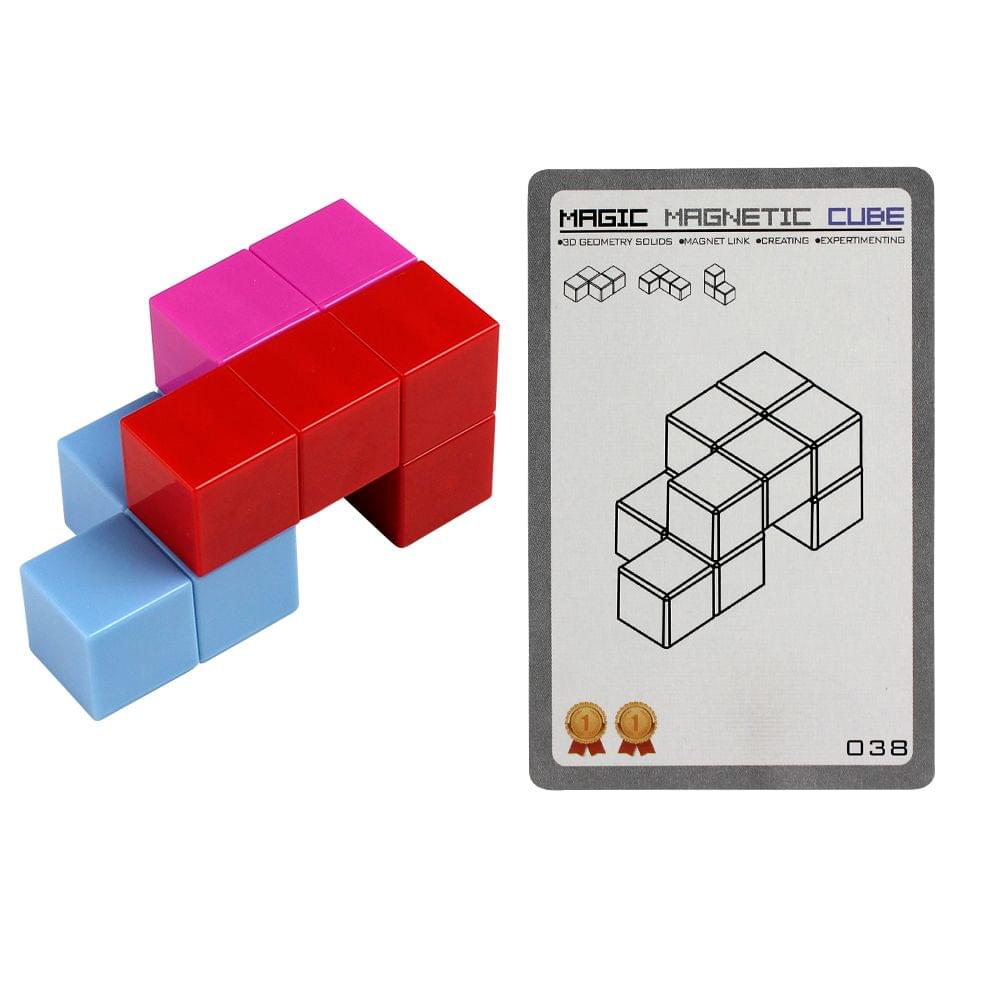 Magic Magnetic Cube 7pcs 54 Guard Cards 108 Shapes DIY Cube