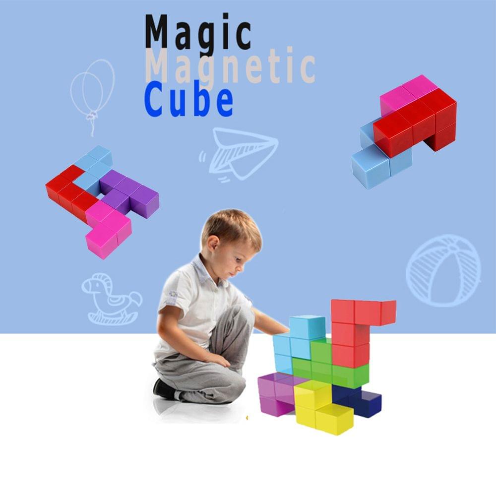 Magic Magnetic Cube 7pcs 54 Guard Cards 108 Shapes DIY Cube