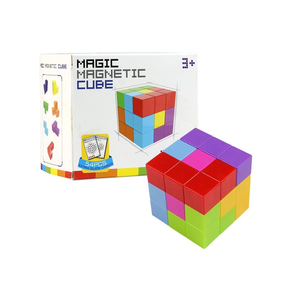 Magic Magnetic Cube 7pcs 54 Guard Cards 108 Shapes DIY Cube