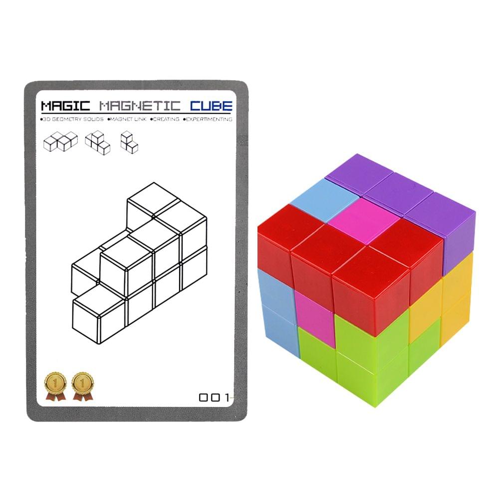 Magic Magnetic Cube 7pcs 54 Guard Cards 108 Shapes DIY Cube