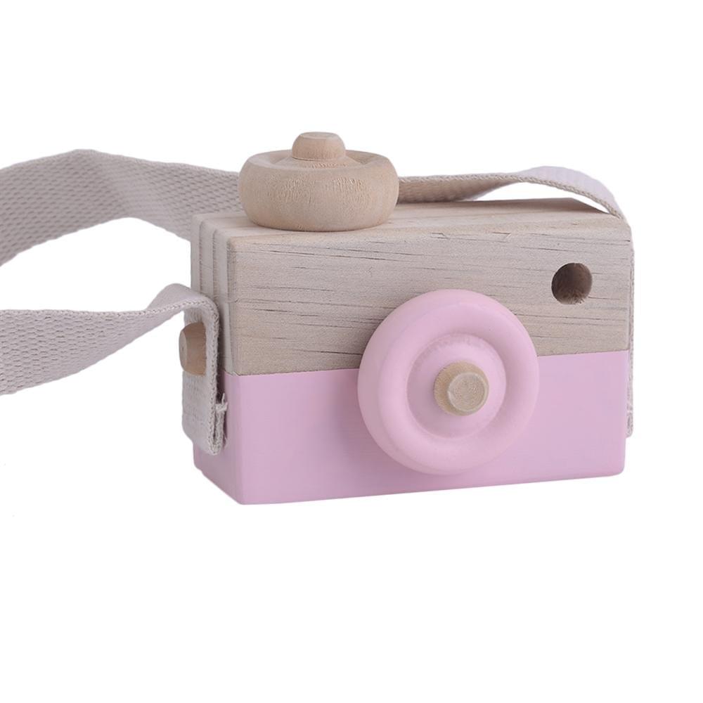 Cute Wooden Toy Camera Kids Girls Boys Creative Neck Camera