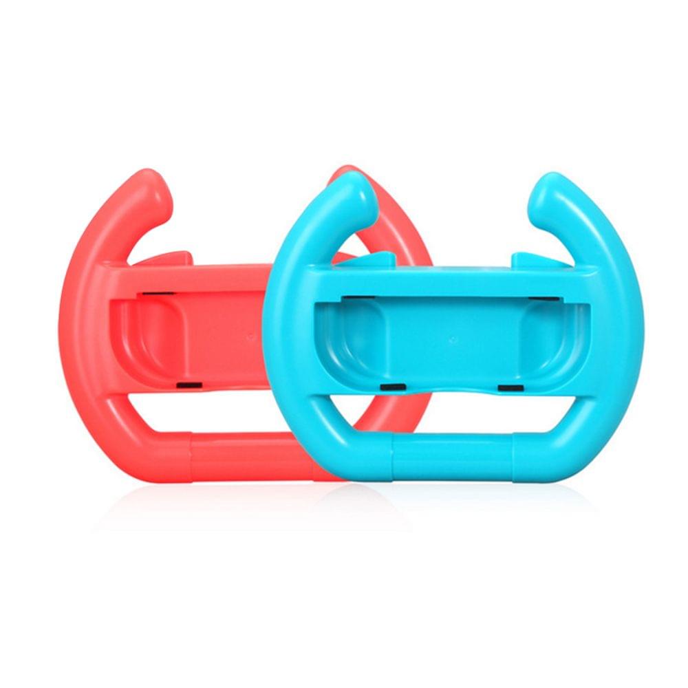 Uniqkart for Nintendo Switch Joy-con Controller 2PCS Steering Wheel - 2pcs Red&Blue