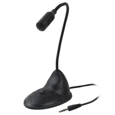 Multimedia Microphone with Switch, 3.5mm Plug (Black)