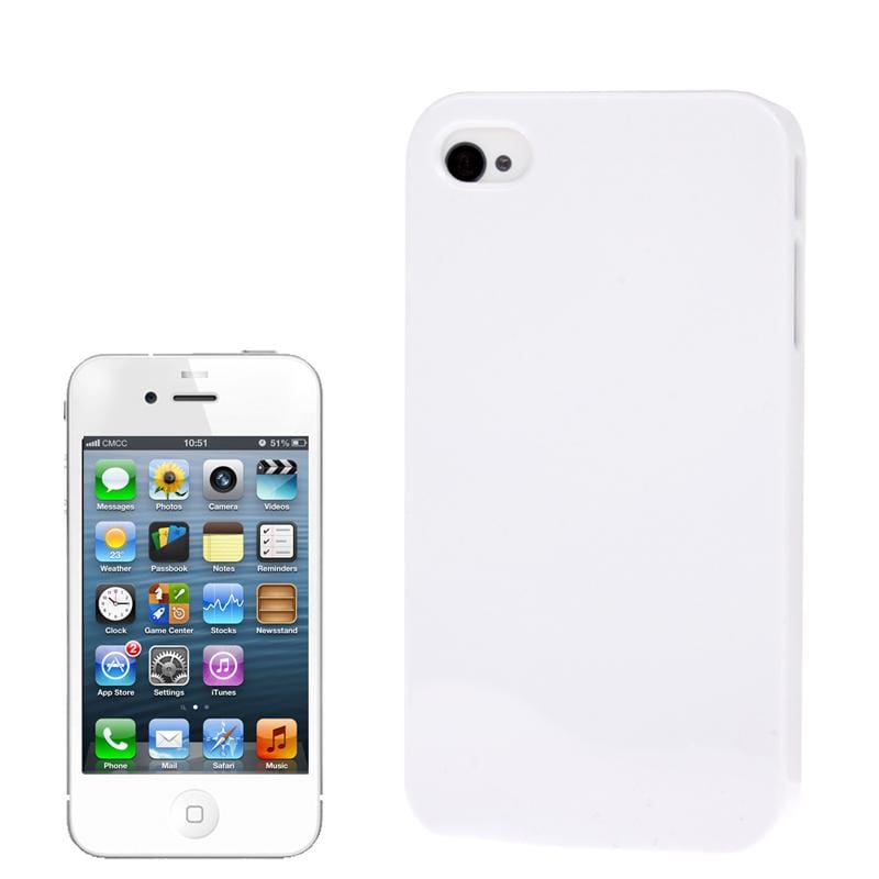 DIY 3D Sublimation Machine Blanks White Back Case Cover  for iPhone 4 & 4S (White)