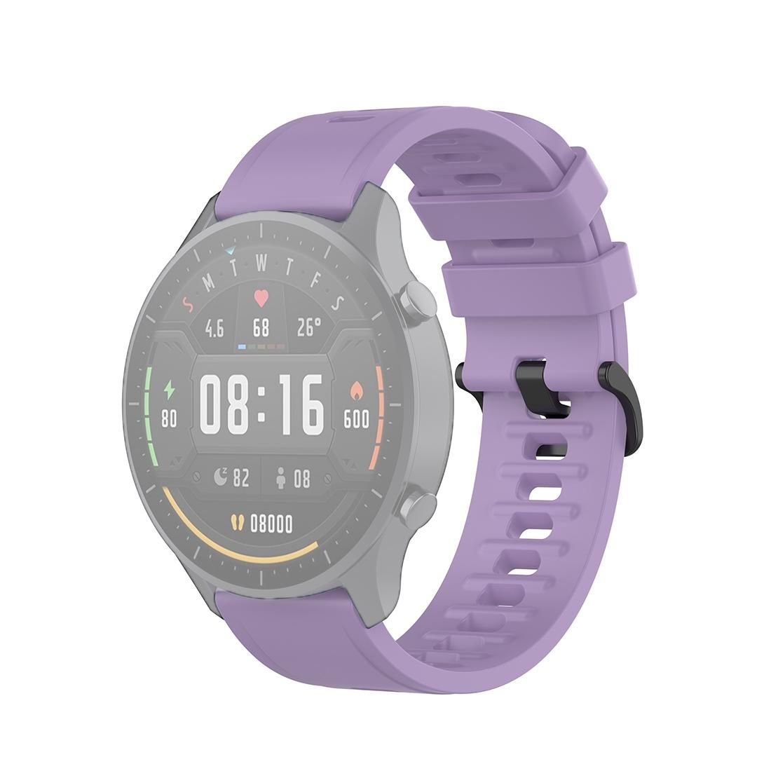 For Xiaomi Watch Color 22mm Quick Release Clasp Silicone Wrist Strap Watchband (Light Purple)