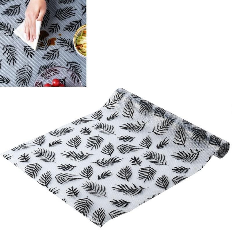 3 PCS Kitchen Pattern Oil-proof  Waterproof Cuttable Cabinet Mat Wardrobe Shoe Cabinet Moisture-proof Mat (Leaf)