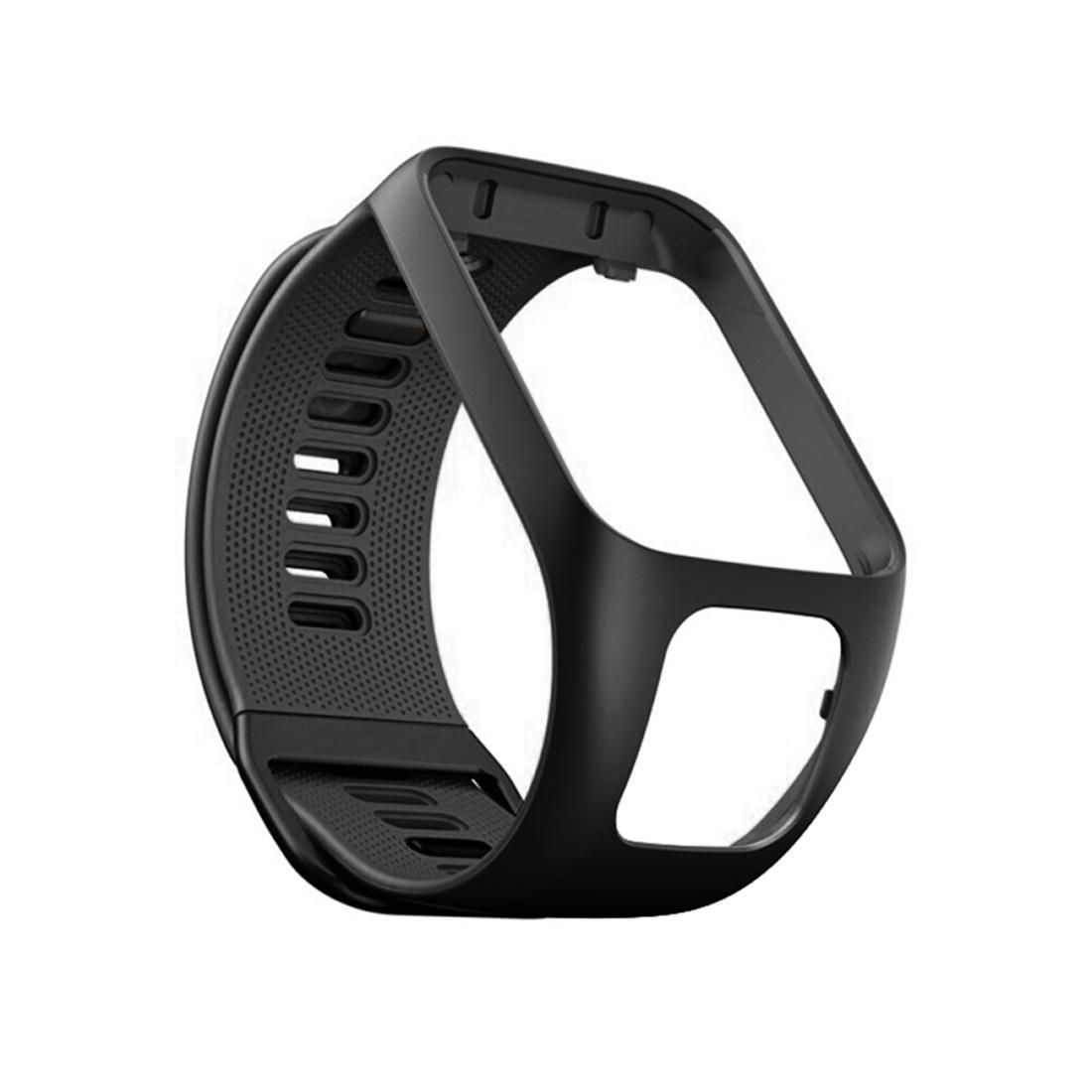 For Tomtom 2 / 3 Universal Silicone Replacement Strap Watchband (Black)