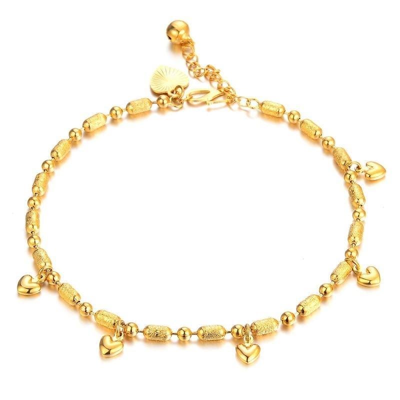 OPK Heart Shape Pendant Simple Fashion Anklet Chain for Women