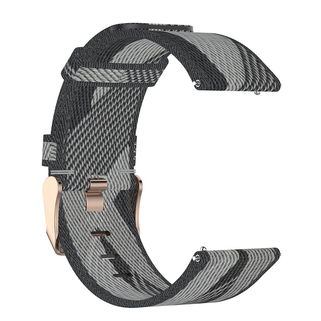 23mm Stripe Weave Nylon Wrist Strap Watch Band for Fitbit Versa 2, Fitbit Versa, Fitbit Versa Lite, Fitbit Blaze (Grey)