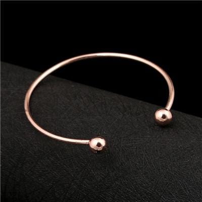 Opening Adjustable Bracelet with Double Round Setting DIY Beads (gold)