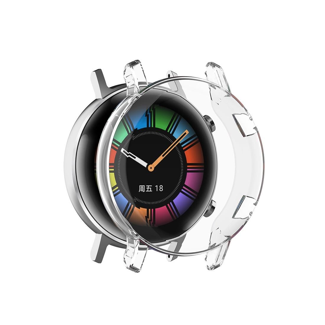 For Huawei Watch GT2 42mm Full Coverage Watch Protective Case with Screen (Transparent White)