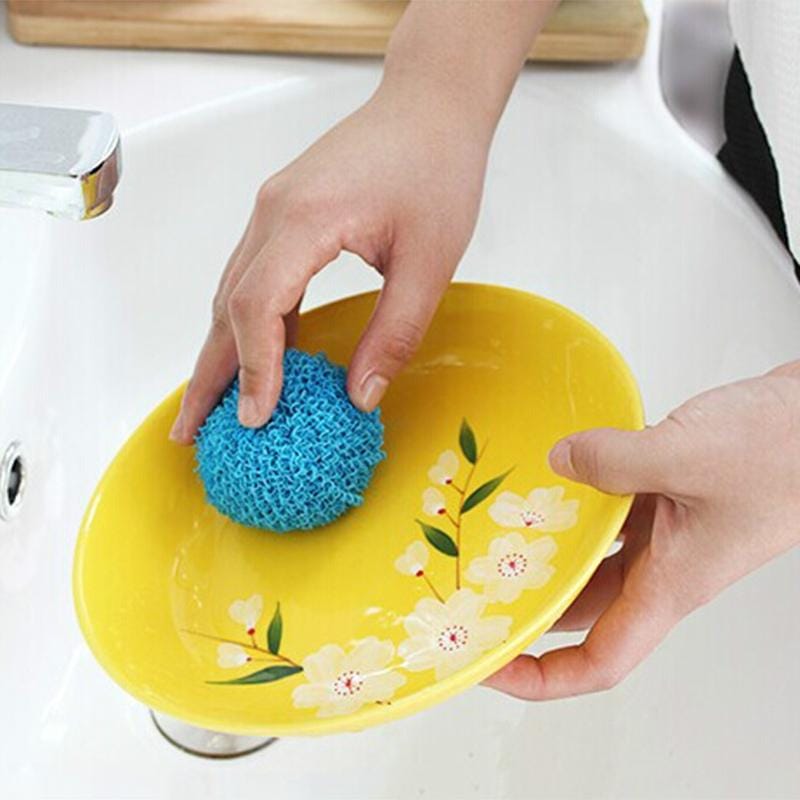2 Pack Color Kitchen Clean Ball (Blue)