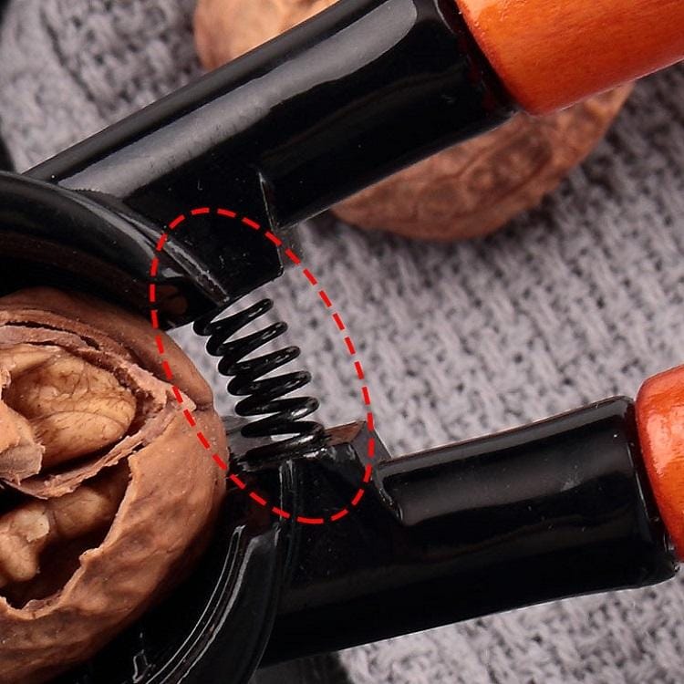 Kitchen Wood Handle Walnut Nut Peeler Sheller Clip
