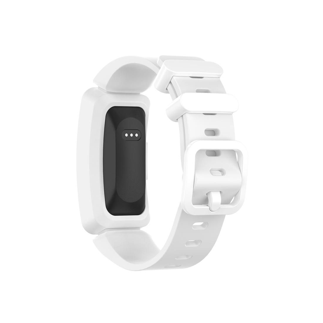 Smart Watch Silicon Wrist Strap Watchband for Fitbit Inspire HR (White)