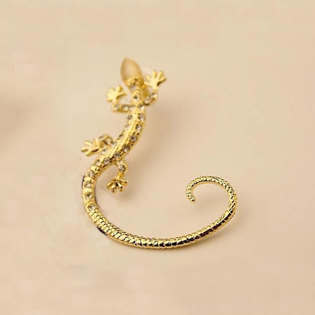 Women Fashion Elegant Charming Lizard Design Earrings (Silver)