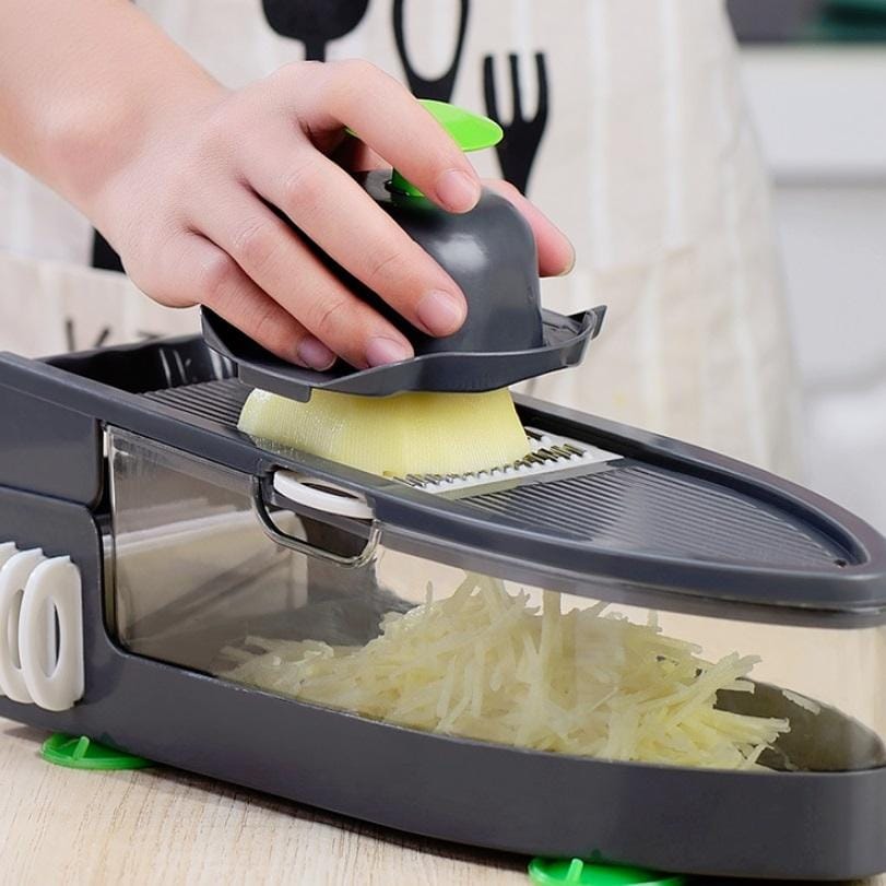 Strengthened And Thickened Multi-function Grater Vegetable Cutter with 6 Blade Kitchen Tool
