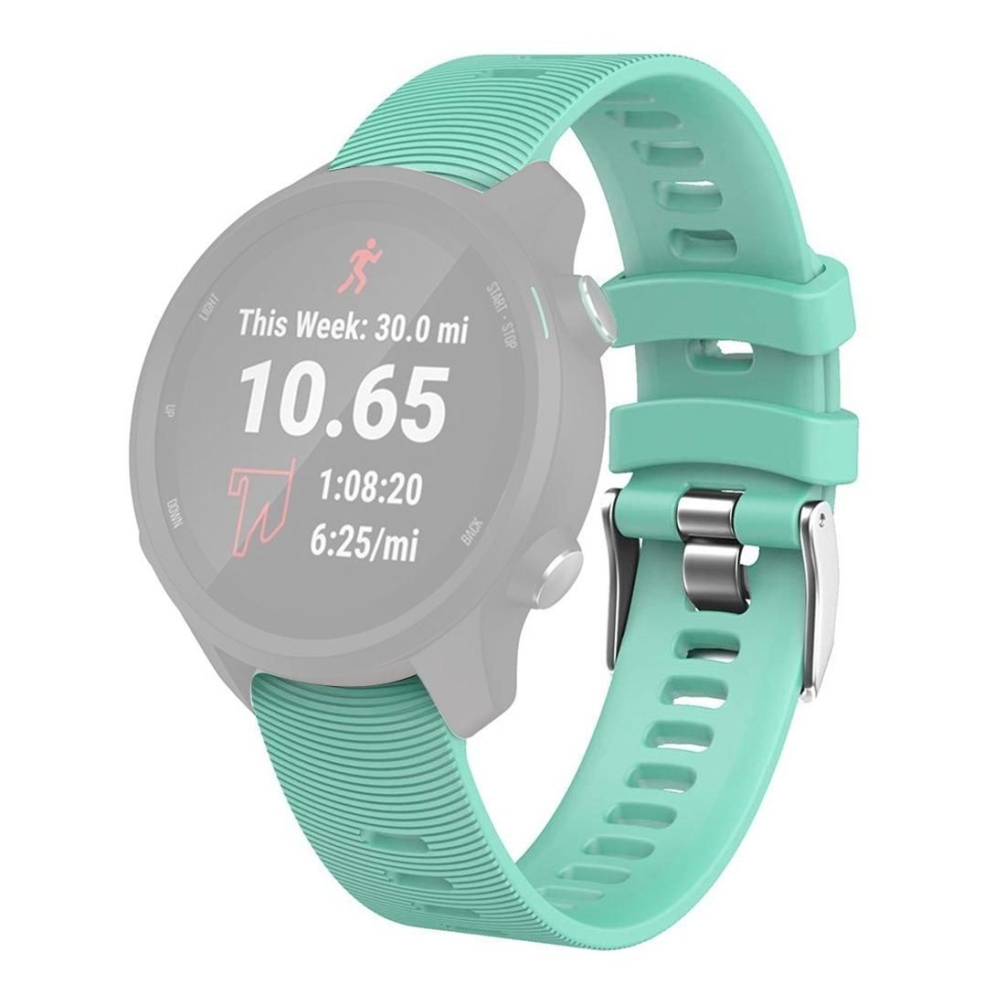 Smart Watch Silicone Wrist Strap Watchband for Garmin Forerunner 245 (Mint Green)