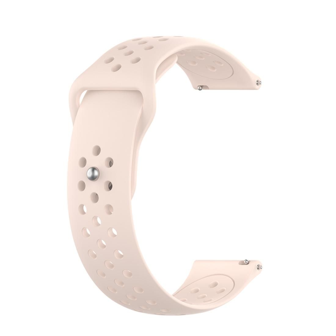 For Huami Amazfit Youth Edition Silicone Breathable Watch Strap (Light Powder)