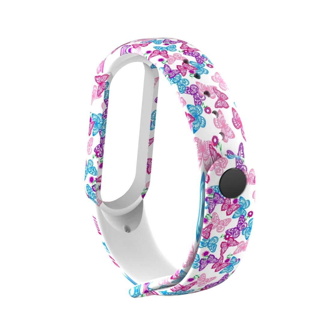 For Xiaomi Mi Band 5 TPU Replacement Strap Watchband (Butterflies)