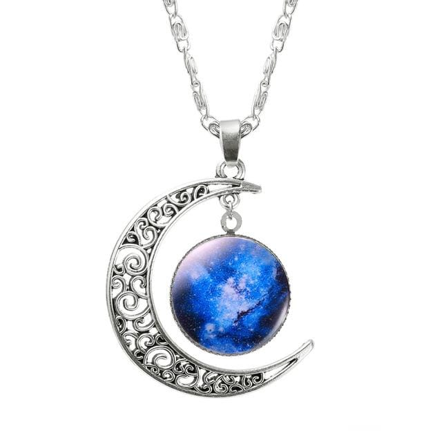 Starry Moon Time Gemstone Necklace Glowing Jewelry (10)