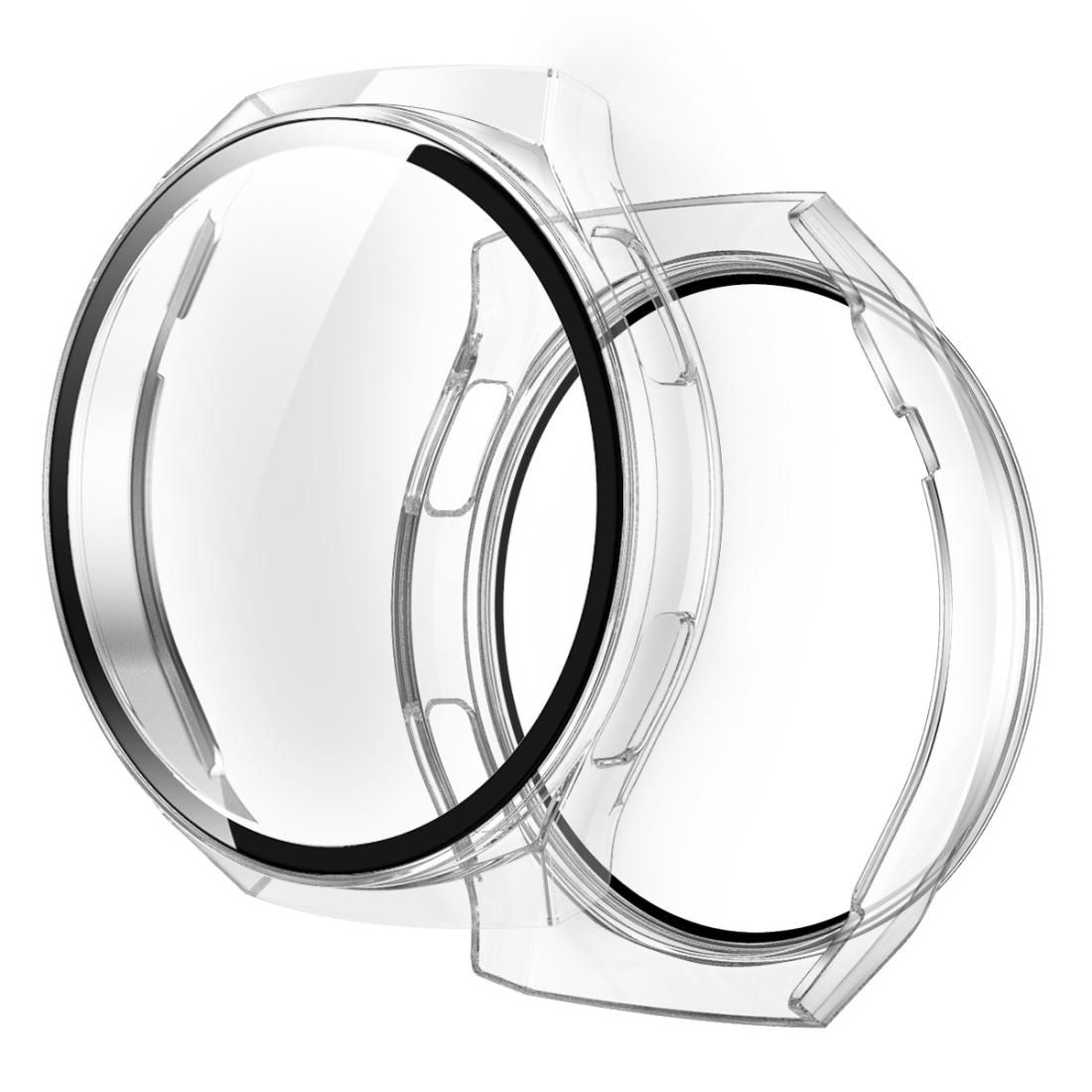 For Huawei Watch GT2e 2 in 1  Tempered Glass Screen Protector + Fully Plating PC Case (Transparent)