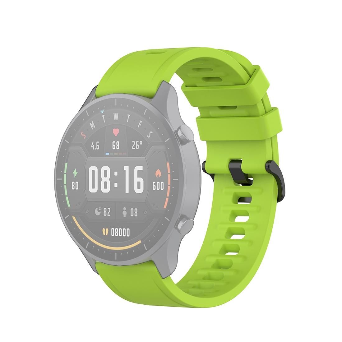 For Xiaomi Watch Color 22mm Quick Release Clasp Silicone Wrist Strap Watchband (Lime)