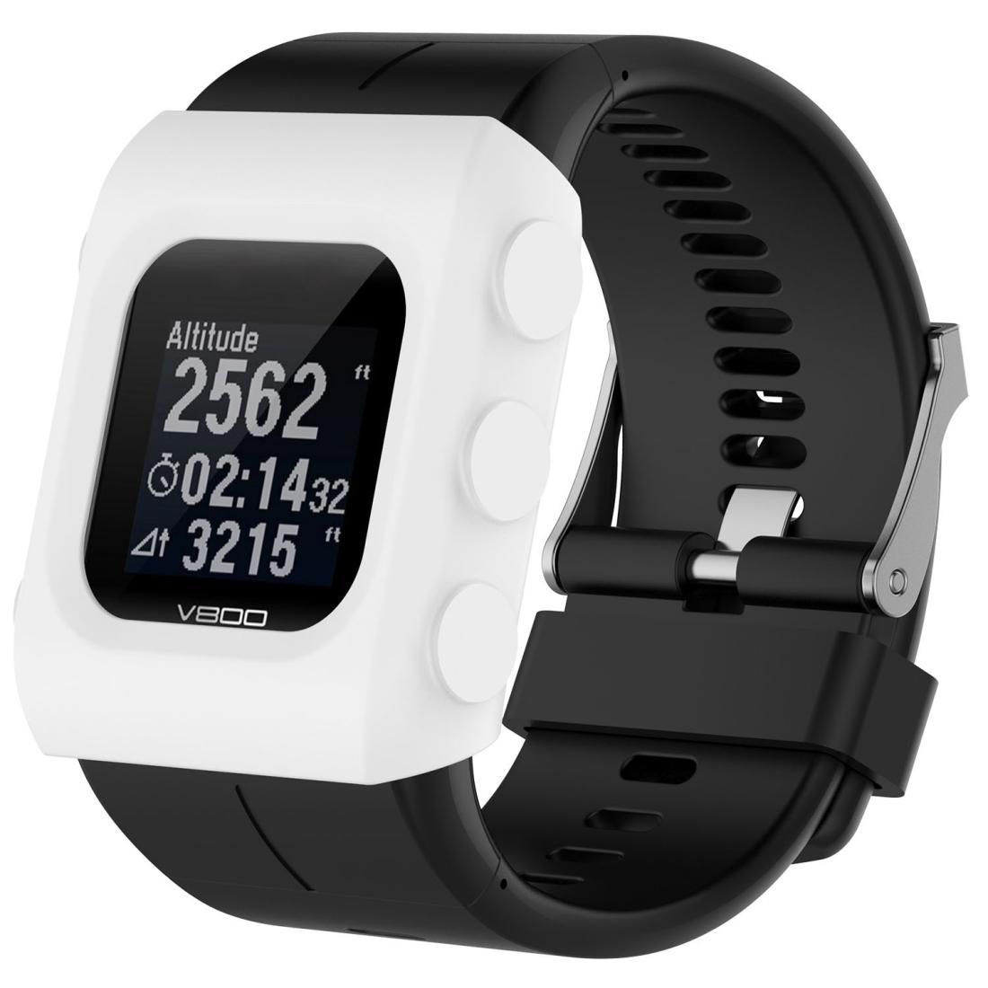 Solid Color Silicone Watch Protective Case for POLAR V800 (White)