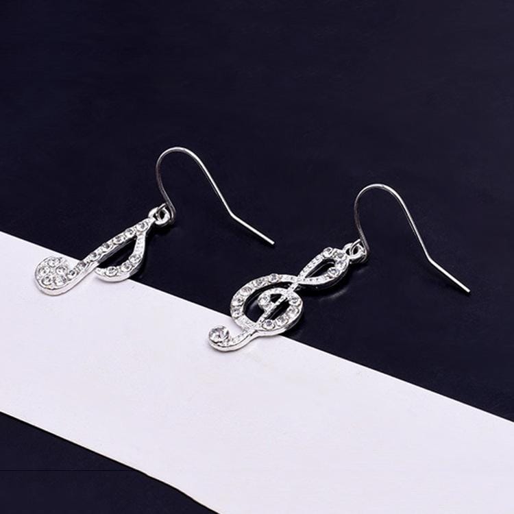 2 PCS Simple Geometric Note Earrings Individuality Asymmetric Earrings