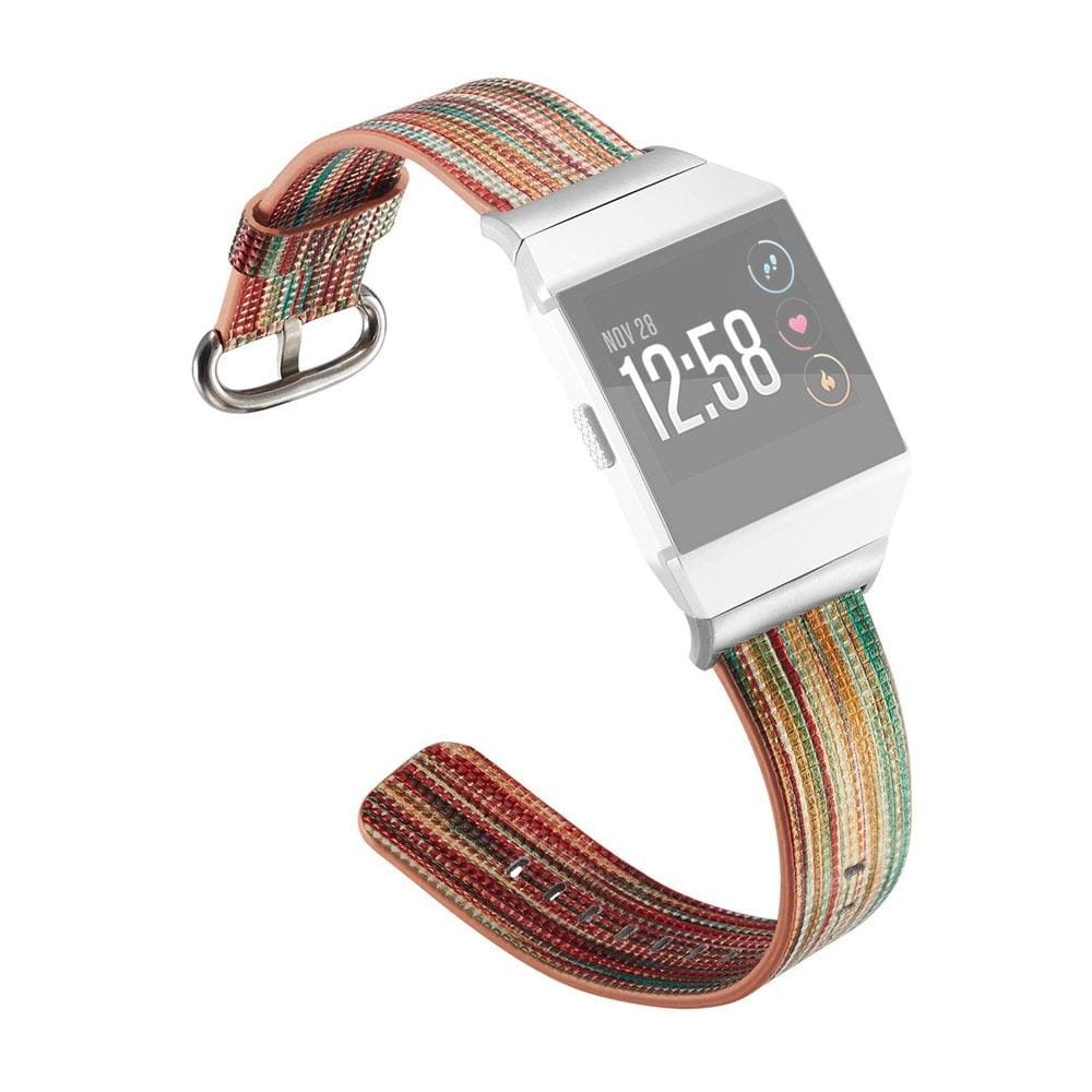 Genuine Leather Coloured Drawing Watchband for Fitbit Ionic (Style10)