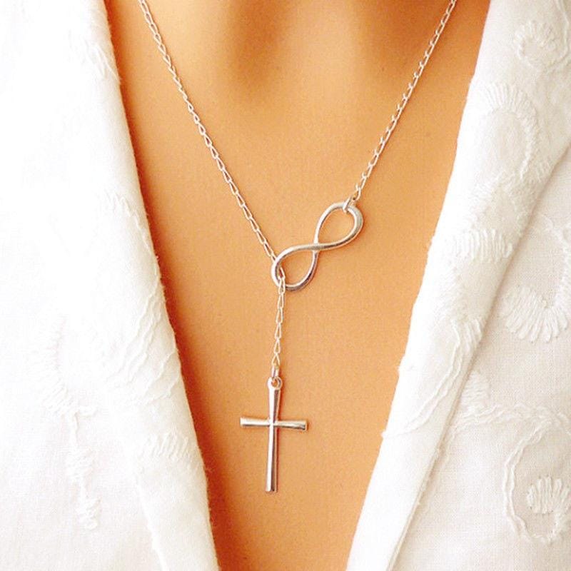 Women Fashion Lovely Chic Long Silver Sweater Chain Pendant Necklaces (Leaves)