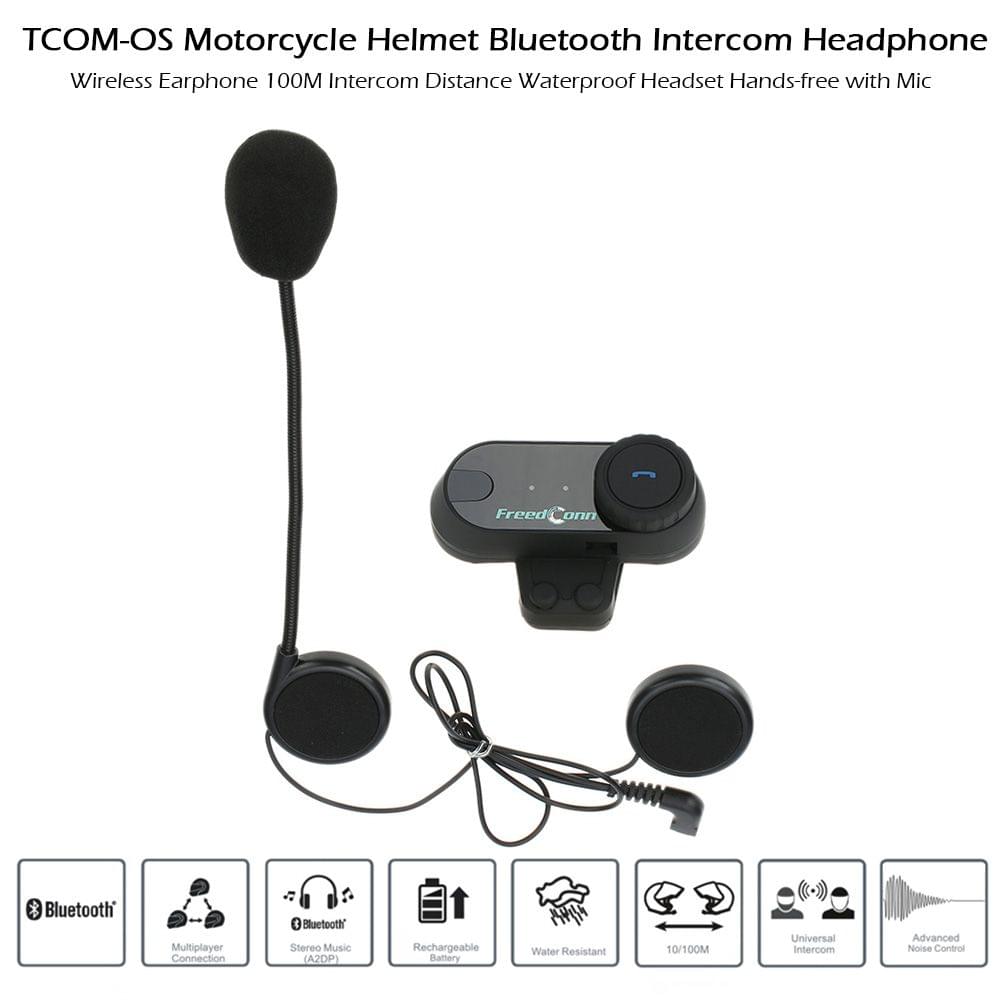 Freedconn TCOM-OS Motorcycle Helmet Bluetooth Intercom - US Plug