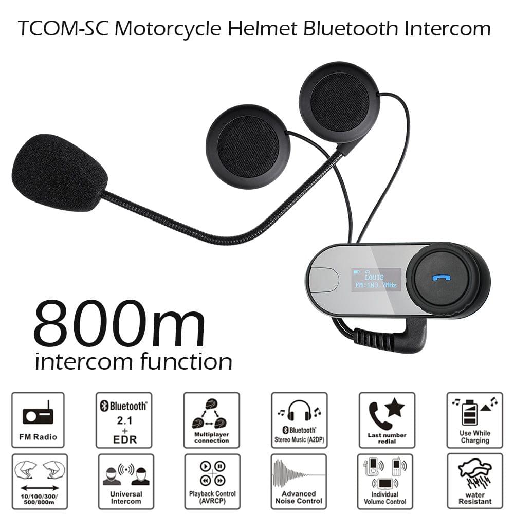 Freedconn 2 Sets TCOM-SC Motorcycle Helmet Bluetooth - EU Plug