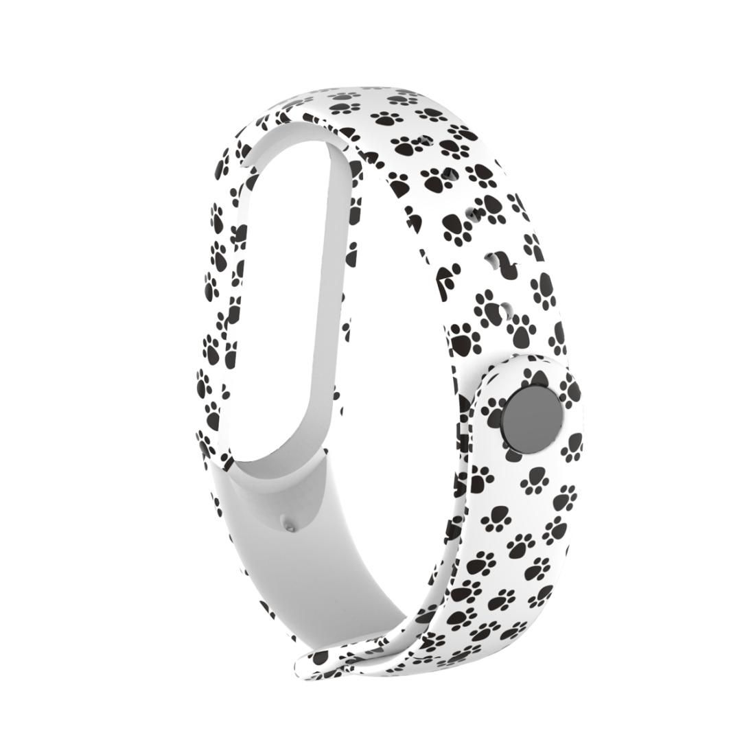 For Xiaomi Mi Band 5 TPU Replacement Strap Watchband (Dog Paw)