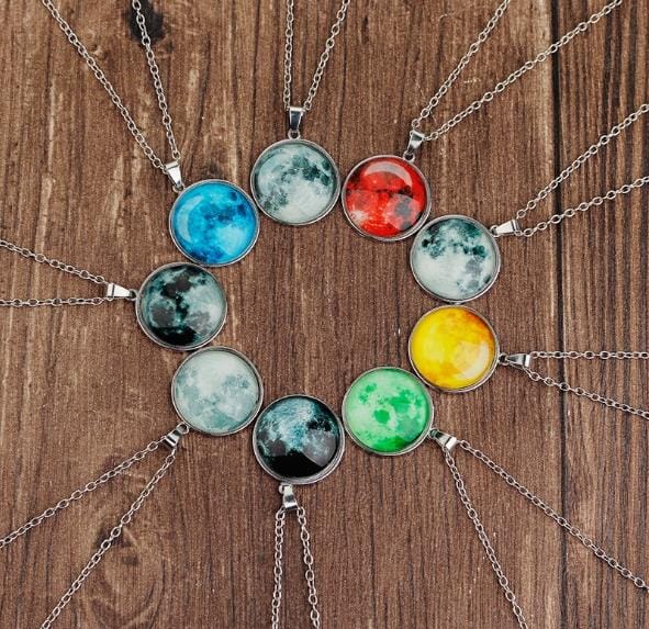 Multielement Alloy Noctilucent Starlight Gemstone Pendant Necklace (A2052-6)