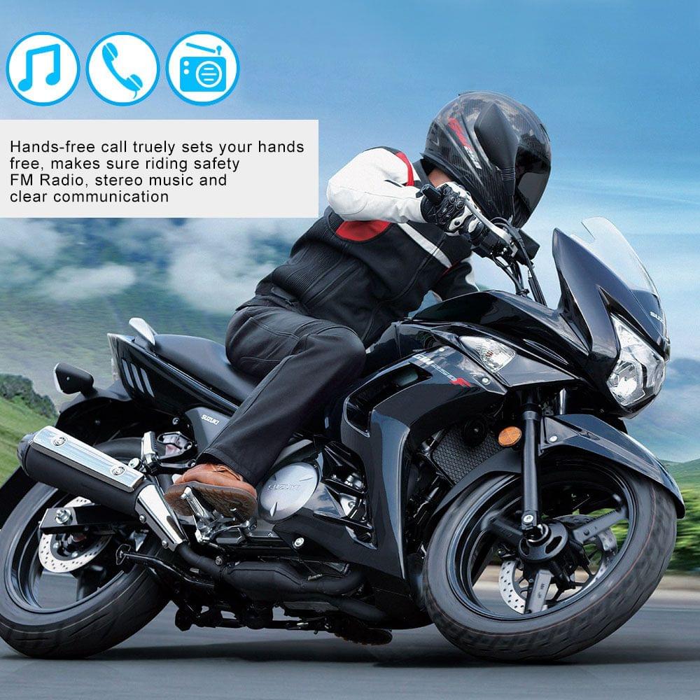 Bluetooth Motorcycle Helmet Intercom FM Radio Waterproof Ski