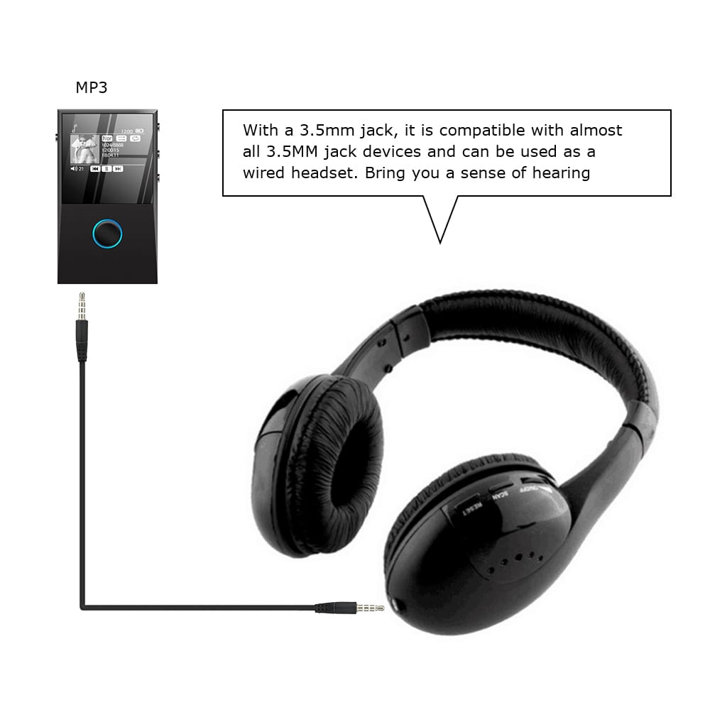 MH2001 Wireless Headphones Transmitter On Ear Headset