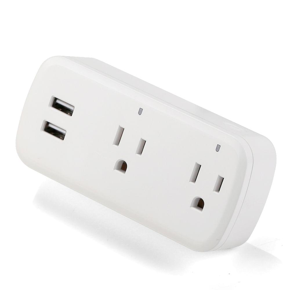 10A WiFi Smart Socket US Plug Dual AC USB Socket Smart Life - US Plug