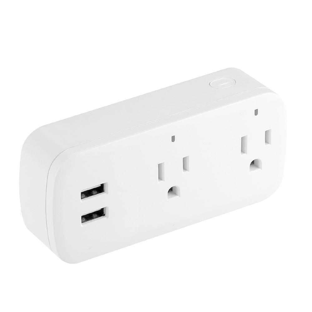 10A WiFi Smart Socket US Plug Dual AC USB Socket Smart Life - US Plug